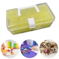 thumbnail image 2 of arctrm Bead Organizer 32 Grids with Hinged Lid Dustproof Sturdy Bead Storage Containers Craft Organizers for Small Items DIY Storing Yellow, 2 of 3