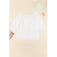 thumbnail image 4 of ABPHQTO Blusa Ahuecada Con Ribete De Ganchillo Verde Drak Verde Blanco De Mujer, 4 of 5