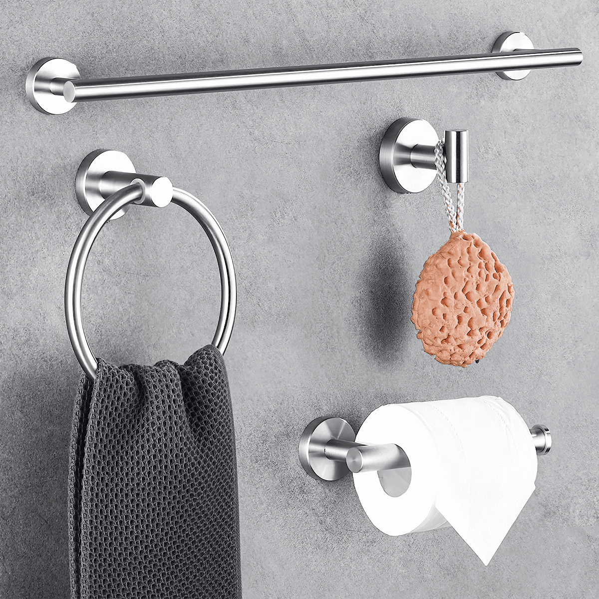 GPED 4 Pieces Bathroom Hardware Set, Bathroom Accessories Set Includes