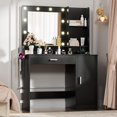 Vanity Desk with Mirror and Lights, Makeup Vanity Desk Table with