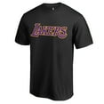 thumbnail image 2 of Men's LeBron James Black Los Angeles Lakers Sidesweep Name & Number T-Shirt, 2 of 3