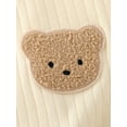 thumbnail image 6 of Somenie Newborn Baby Cotton Onesie, Cute Bear Patched Casual Long Sleeve Bodysuit, Toddler & Infant Girl's Comfortable Clothing(Apricot), 6 of 7