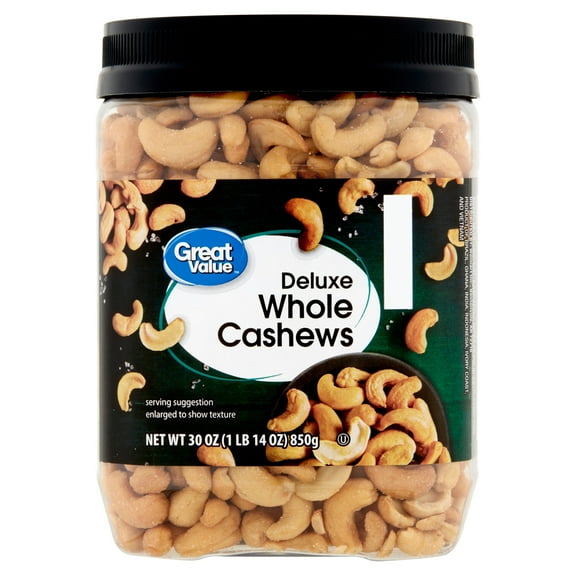 Great Value Deluxe Cashews, 30 oz