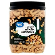 Great Value Deluxe Whole Cashews, 30 oz