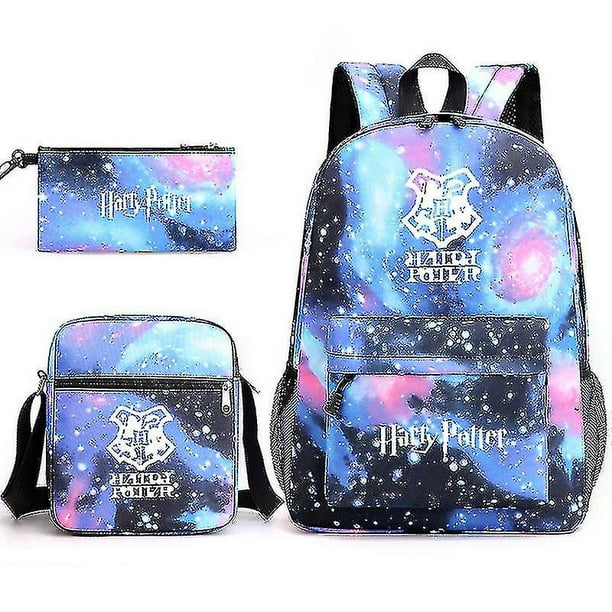 Harry Potter Academy Badge R Mochila Mochila para estudiantes Bolso de hombro Bolso para lápices Conjunto de tres piezas