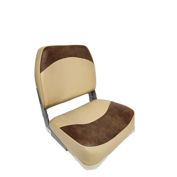 Boat Seat Low Back Fold Down Marine Boating Fishing Pontoon1001-AHJ SAND / BROWN