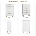thumbnail image 6 of Wood Accent Fluted Dresser for Bedroom with 3/5/6 Drawers, Modern Chest of Drawers with Metal Handle & Feet, Dresser for Living Room, Hallway, Bedroom, 6 of 6