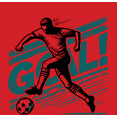 thumbnail image 2 of "Goal!" Soccer Sports Youth Red Crew Neck Short Sleeve Tee-Medium, 2 of 2