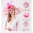 thumbnail image 6 of Women Derby Hat Church Tea Party Fascinators Wedding Organza Hats, 6 of 7