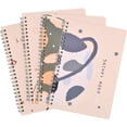 thumbnail image 1 of 4 Pcs A5 Spiral Notepad, A5 120 Pages/60 Sheets A5 Notebook Spiral Notebook Lined Diary Notebooks for Travel and School Memos, 1 of 5