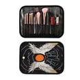 thumbnail image 2 of Iauyy 3 Piece Large Portable Hanging Toiletry Bags for Travel,Foldable Makeup Organizer with Multiple Compartments for Men&Women，The Orange Sun, 2 of 9
