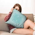 thumbnail image 6 of Set Of 4 Peach Skin Velvet Cyan Blue Throw Pillow Covers for Decorative Couch Pillows for Living Room,Boho Cute Outdoor Pillows Covers for Patio Garden18x18 Inches, 6 of 6
