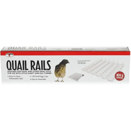 Little Giant Quail Rails Dishwasher Safe 120 Small Egg Egg Incubator Set with 6 Rails