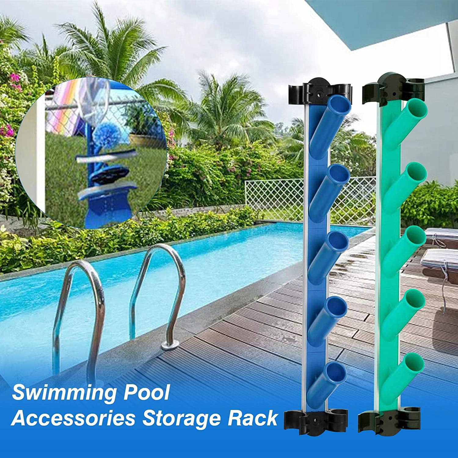 Dongtai Pool Supply Pool Cleaning Accessory Organizer and Holder Rack Caddy Hanger for Swimming Pool Spra Attachment Accessories 