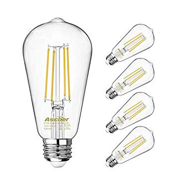 Vintage LED Edison Bulbs 60 Watt Equivalent, Eye Protection Led Bulb with 95+