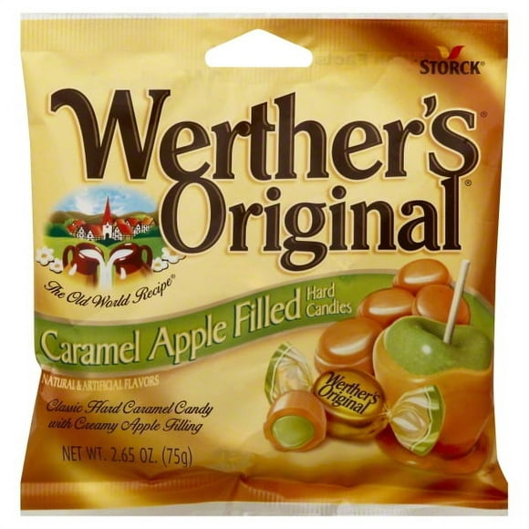 Werther's Original Caramel Apple Filled 2.65oz Bags Werthers Candies  Lot of 3