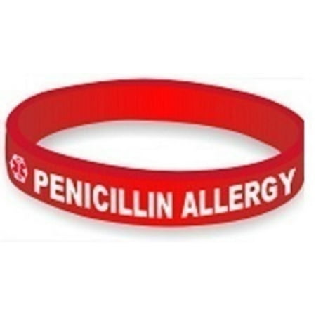 Penicillin Allergy Silicone Medical Alert Bracelet Penicillin Allergy Silicone Medical Alert Bracelet By Smart Charms