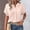 Pink, variant on WCJM White Collared Shirt Womens Shirts Womens Blouses Casual Tops Batwing Sleeve Pocket Patched Shirt Casual Work T Shirts Double Layer Wrinkled Fabric