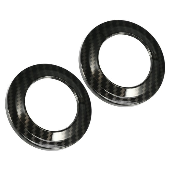 Unique Bargains 2pcs Car a Pillar Speaker Decoration Cover Interior Accessories for Jeep Carbon Fiber Pattern Black