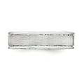thumbnail image 3 of Auriga Sterling Silver 6 mm Brushed Flat Grooved Fancy Band for Women Size 8, 3 of 6