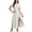 *White, variant on ClodeEU Women's Polka Dot V Neck Short Sleeve Waist Tie High Side Slit Wrap Maxi Dress,Casual Summer Beach Vacation Dress Black,Women's Plus L