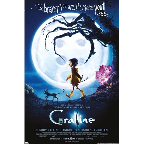 Coraline - Braver One Sheet Wall Poster, 34L" x 22.4W", Unframed Version