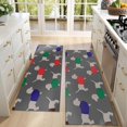 thumbnail image 4 of Kitchen Rugs Sets Of 2,Dachshund Footprint Anti Fatigue Kitchen Mat Rugs Non Slip Washable,Decorative Kitchen Floor Mats for Kitchen,Sink,Laundry,17"X47", 4 of 5