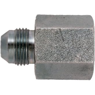 Apache 1/4" Female Pipe To 1/4" Female Pipe Hydraulic Adapter - Style 5000, Heavy Duty
