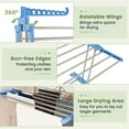 thumbnail image 4 of Topbuy 4-Tier Foldable Clothes Drying Rack, Oversized Drying Rack w/ Lockable Wheels & Rust-proof Metal Frame, 4 of 9