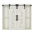 thumbnail image 4 of Kate and Laurel Cates Decorative Wall Storage Cabinet with Two Sliding Barn Doors, Rustic White, 4 of 4