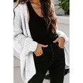 thumbnail image 2 of Women Oversized Open Front Knit Cardigan Sweater Kimono Chunky Coat, 2 of 5