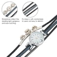 thumbnail image 4 of Relojes para Mujeres, Diamantes de imitación, Correa PU, Esfera Redonda, Pulsera Cuarzo(Negro) Ecomeon no, 4 of 5