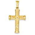 thumbnail image 1 of 14k Yellow Gold Reversible Crucifix /Cross Pendant, 1 of 3