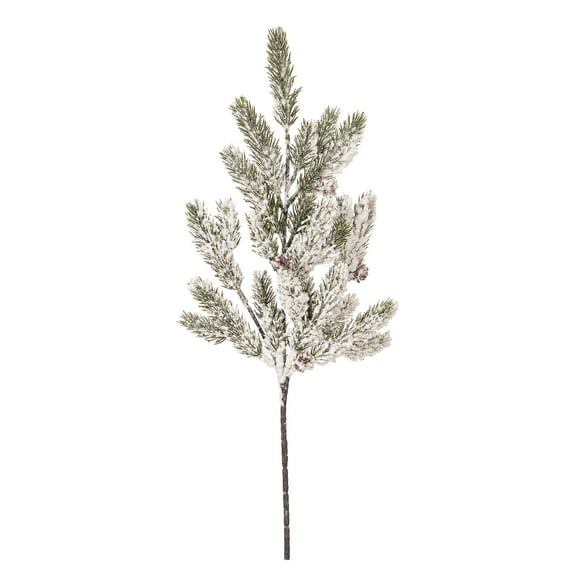Vickerman 19.5" Snowy Glitter Aritificial Pinecone Fir Spray, 4 per bag.