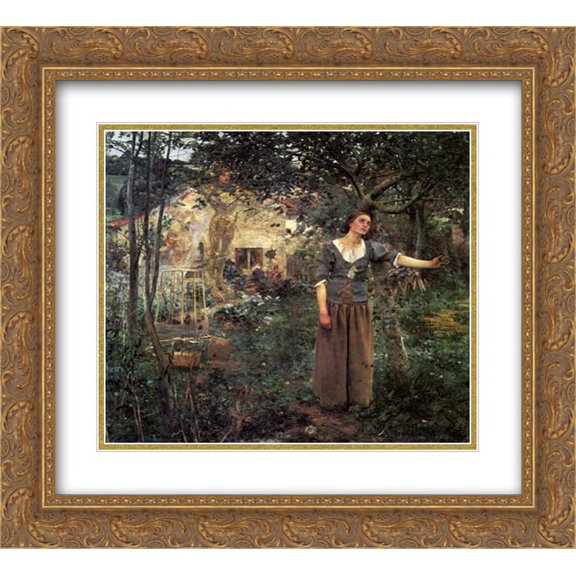 Jules Bastien Lepage 2x Matted 22x20 Gold Ornate Framed Art Print 'Joan of Arc'