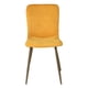 thumbnail image 4 of Set de 4 sillas de comedor HOMEMAKE FURNITURE amarillo patas doradas de metal Escandinavo Minimalista, 4 of 8