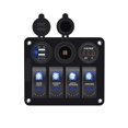 thumbnail image 1 of Marine Switch Panel IP65 Waterproof - 4 Gang Boat Switch Panel ,Easy to Install, 1 of 6