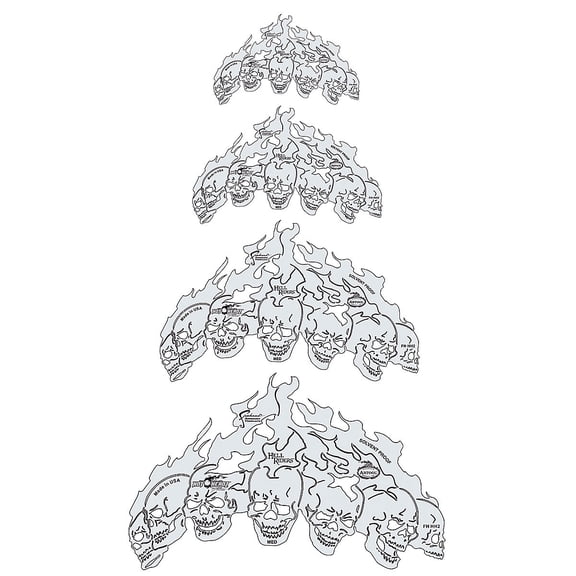 Iwata Artool Freehand Template - Set of 4, HotHeadz Hell Riders