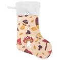 thumbnail image 5 of SKYSONIC Mushroom Christmas Stocking Personalized Large Candy Stocking Hanging Gift Xmas Stockings Decoration for Family Holiday Party Ornaments Decor Fireplace, 5 of 7