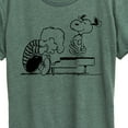 thumbnail image 3 of Peanuts - Schroeder Snoopy - Women's Short Sleeve Graphic T-Shirt, 3 of 6
