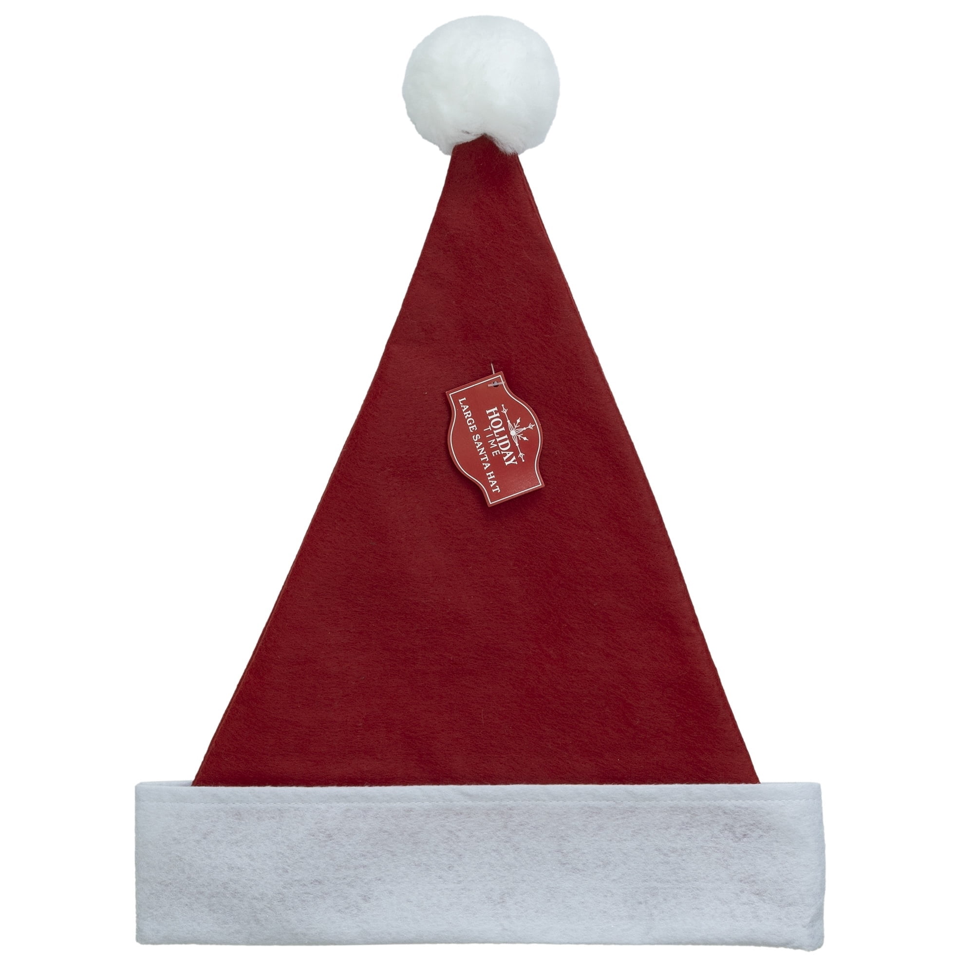 Large Felt Santa Hat, Red and White, 17", by Holiday Time