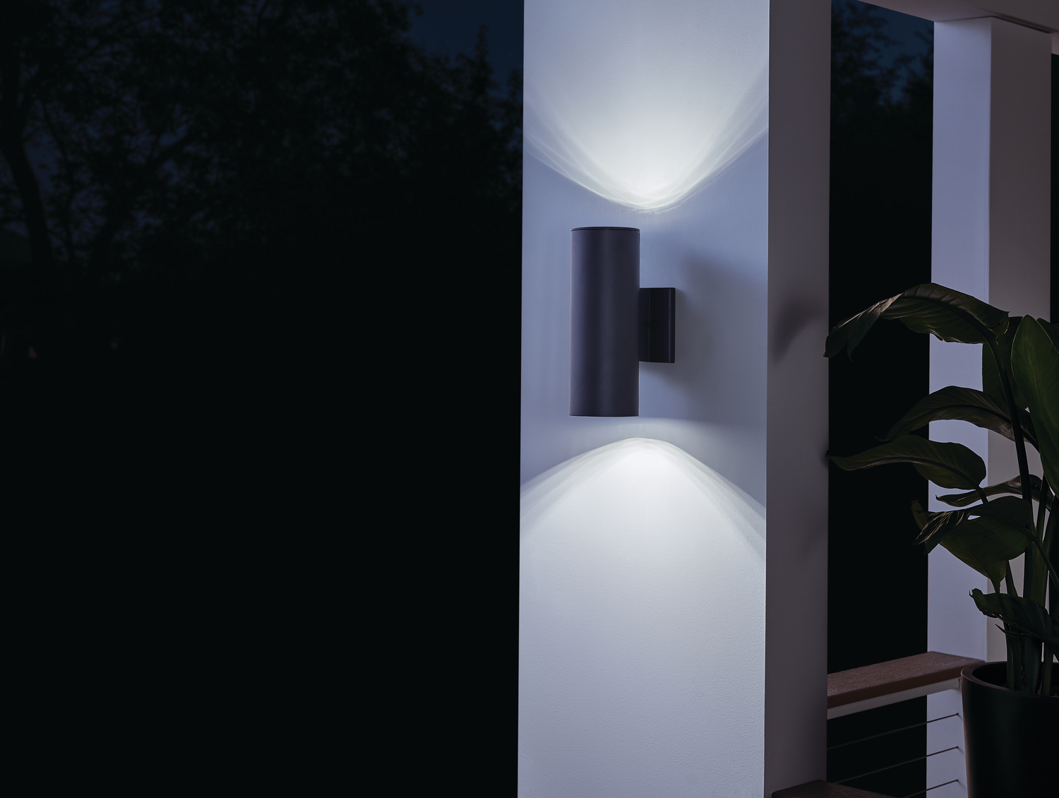 Kichler 12" 1 Light Integrated LED Textured Black Cylinder Outdoor Wall Sconce - image 5 of 7
