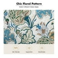thumbnail image 3 of Wingback Armchairs Set of 2 Accent Chairs Floral Upholstered Sofa Wood Legs Lounge Seat Removable Cushion Home Living Room, 3 of 6