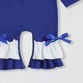 thumbnail image 5 of Gerichy Baby Girl Outfit Newborn Football Ruffle Long Sleeve One Piece Jumpsuit Infant Spring Fall Cute Clothes 0-18 Months, 5 of 7
