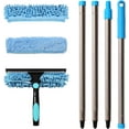 thumbnail image 1 of .in / cm Window Cleaning Tools, Window Squeegee in Double-Sided Professional Cleaner Window Washing Kit with Extension Pole (), 1 of 6