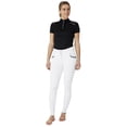 thumbnail image 4 of HORZE Sianna Women's Short Sleeve Breathable Equestrian Show Shirt with Lace Shoulders, 4 of 9