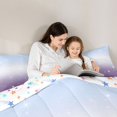 thumbnail image 4 of Manfei Cute Stars Twin Comforter Sets,Kawaii Cartoon Theme Bedding Set,Blue White Purple,Colorful Stars Reversible,2-Piece,1 Comforter and 1 Pillowcase, 4 of 7