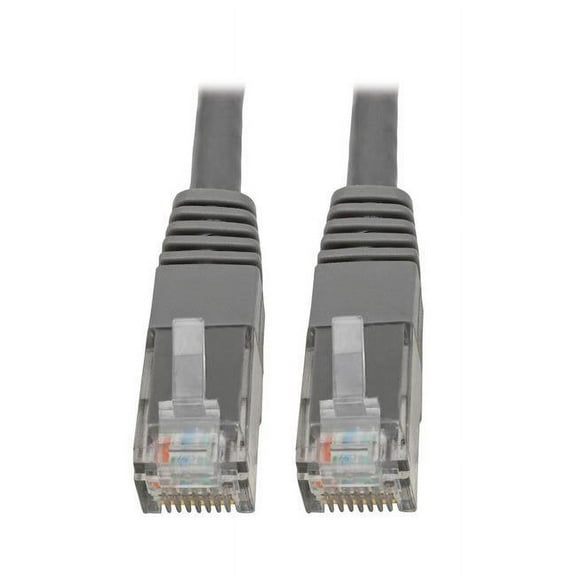 Cat6 Cat5e Gigabit Molded Patch Cable RJ45 M & M 550MHz, Gray - 2 ft.