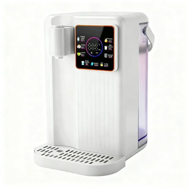 YILIFEIDA Dispensador Instantáneo de Agua Caliente, Dispensador de Agua Hirviendo de Encimera con 6 Temperaturas Ajustables y 8 Volúmenes de Agua, Tanque de Agua Removible de 119oz, Pantalla Táctil y