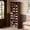 Brown, variant on Fnova 71" Storage Shelf, Modern Freestanding Wooden Bookshelf, 30-Cubby Shoe Cabinet With 8 Adjustable Shelves, Large Open Bookcase Display Organizer for Living Room, Bedroom, Home Office, White